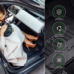 Tappetini compatibili con Mercedes-Benz Classe C S204 2007-2014, su misura in Gomma TPE